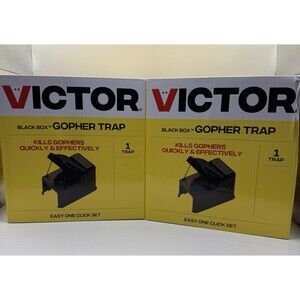 Victor M0626 Black Box Gopher Trap 2 Pack NEW/SEALED (2 Traps Total)